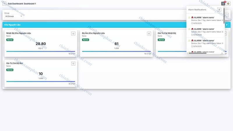 cảnh báo nhiệt độ cao